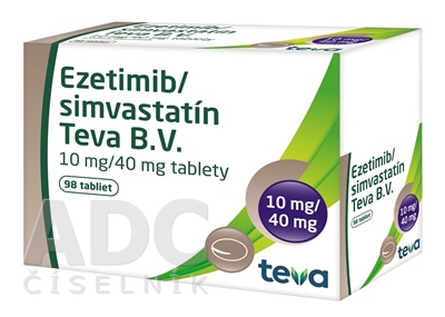 Ezetimib/simvastatín Teva B.V. 10 mg/40 mg
