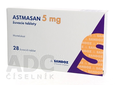 ASTMASAN 5 mg žuvacie tablety