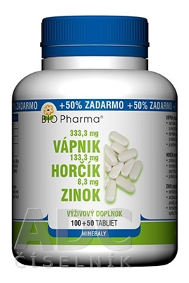 BIO Pharma Vápnik, Horčík, Zinok