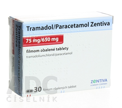 Tramadol/Paracetamol Zentiva 75 mg/650 mg