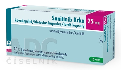 Sunitinib Krka 25 mg tvrdé kapsuly