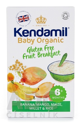 KENDAMIL Organic, BIO Bezglut. kaša ovocné raňajky