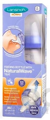 LANSINOH Dojčenská fľaša s NaturalWave cumľom
