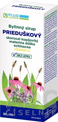 PLUS LEKÁREŇ Bylinný sirup PRIEDUŠKOVÝ