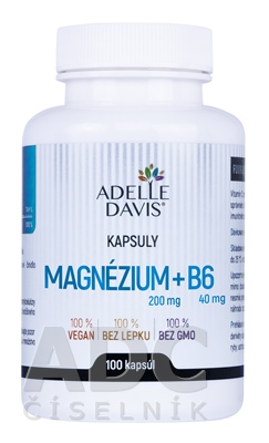 Adelle Davis Magnézium (200 mg) + B6 (40 mg)