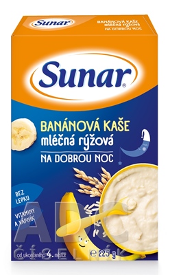 Sunar BANÁNOVÁ KAŠA mliečna ryžová NA DOBRÚ NOC