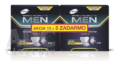 TENA MEN LEVEL 2 AKCIA 15+5 ZADARMO