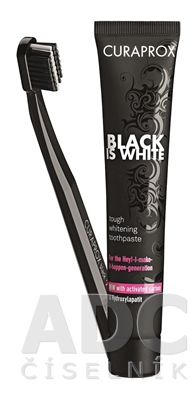 CURAPROX Black is White zubná pasta + CS 5460