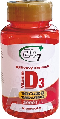 24/7 Plus Vitamín D3, 2000  I.U.
