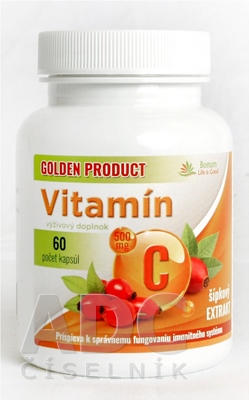 GOLDEN PRODUCT Vitamín C 500 mg + B3 + D3 + šípky