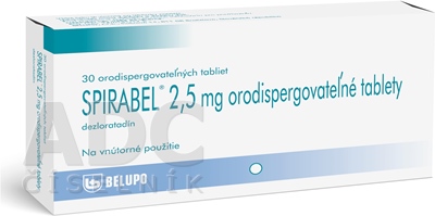 SPIRABEL 2,5 mg orodispergovateľné tablety