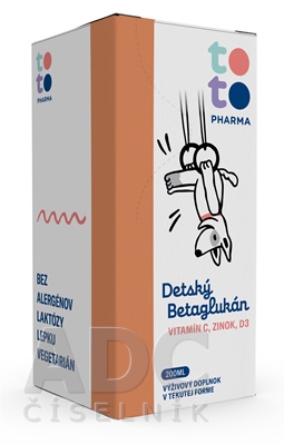 TOTO Detský Betaglukán + Vitamín C + Zinok + D3