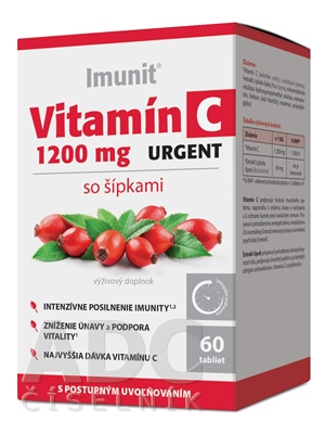 Vitamín C 1200 mg URGENT so šípkami Imunit