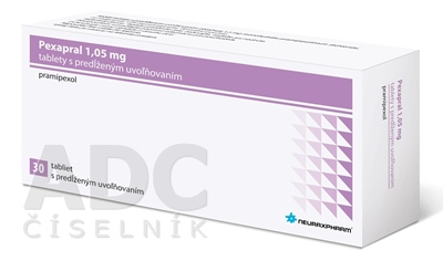 Pexapral 1,05 mg tablety s predĺženým uvoľňovaním