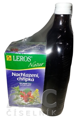 LEROS ŠŤAVA Šípka+4 byliny + Natur Prechladnutie