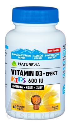 SWISS NATUREVIA VITAMIN D3-EFEKT KIDS 600 I.U.