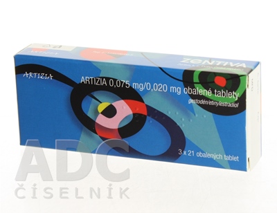 ARTIZIA 0,075 mg/0,020 mg obalené tablety - ADC.sk