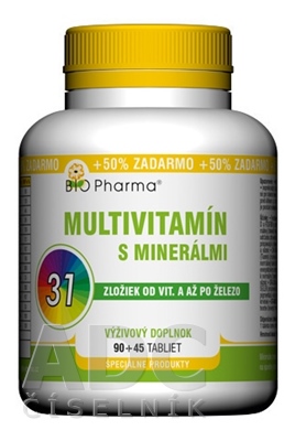 BIO Pharma Multivitamín s minerálmi 31 zložiek