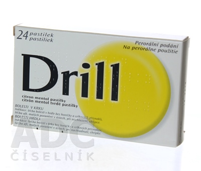 DRILL CITRÓN MENTOL tvrdé pastilky
