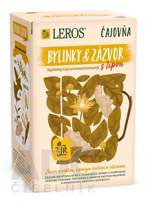 LEROS Čajovňa BYLINKY A ZÁZVOR s lipou