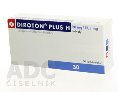 Diroton plus H 20 mg/12,5 mg tablety