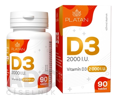 PLATAN Vitamín D3 2000 I.U.