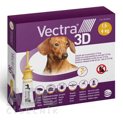 VECTRA 3D spot-on psy XS (1,5–4 kg)