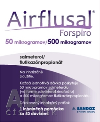 Airflusal Forspiro 50 mikrogramov/500 mikrogramov