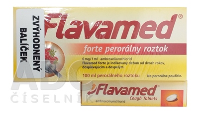 Flavamed forte roztok + Cough Tablets (balíček)