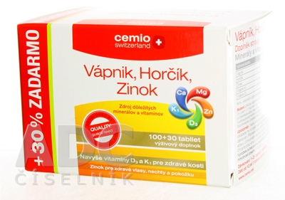 Cemio Vápnik, Horčík, Zinok + D3 a K1