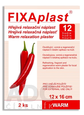 FIXAplast WARM Hrejivá relaxačná náplasť