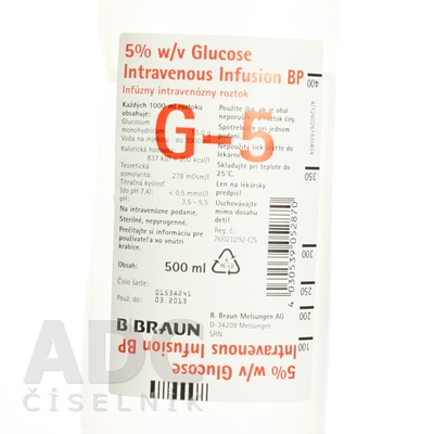 Glucose 5 % W/v Intravenous Infusion B.P. Bieffe - ADC.sk