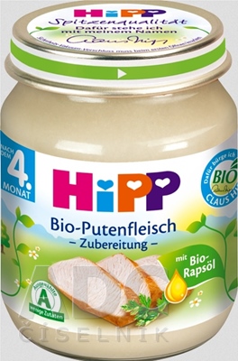 HiPP Príkrm BIO Morčacie mäso - pyré