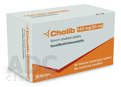 Cholib 145 mg/20 mg filmom obalené tablety