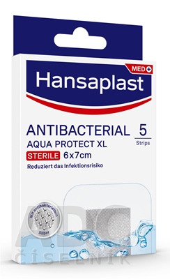 Hansaplast MED ANTIBACTERIAL AQUA PROTECT XL