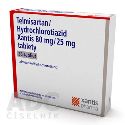Telmisartan/Hydrochlorotiazid Xantis 80 mg/25 mg