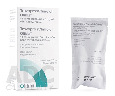 Travoprost/timolol Olikla 40 μg/ml+5 mg/ml
