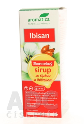 aromatica IBISAN Skorocel.sirup so šípkou a ibiš.