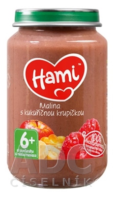 Hami ovocný príkrm Malina s kukuričnou krupičkou