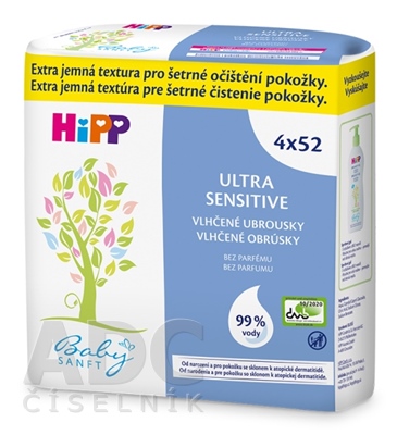 HiPP BabySANFT Vlhčené obrúsky