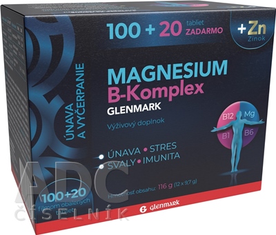 Magnesium B-Komplex GLENMARK + Zinok