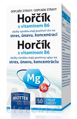 Biotter Horčík s vitamínom B6