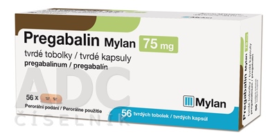 Pregabalin Mylan 75 mg tvrdé kapsuly