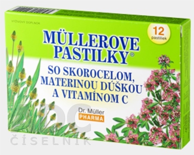 MÜLLEROVE PASTILKY SO SKOR. MAT. DÚŠKOU A VIT. C