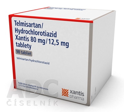 Telmisartan/Hydrochlorotiazid Xantis 80 mg/12,5 mg