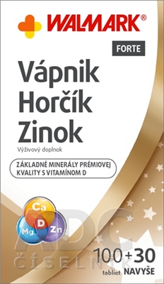 WALMARK Vápnik Horčík Zinok FORTE s vitamínom D