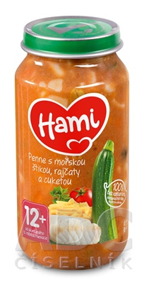 Hami príkrm Penne s merlúzou,paradajkami a cuketou