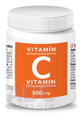 Valentis Vitamín C 500 mg pomarančová aróma