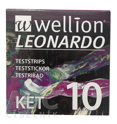Wellion LEONARDO KET Prúžky testovacie