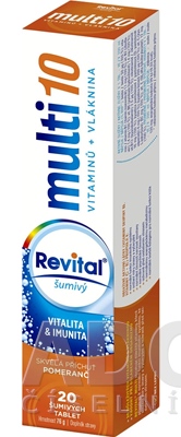 Revital multi 10 vitamínov + vláknina šumivý
